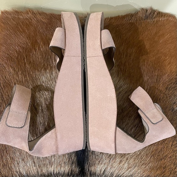 Naked Feet $128 NWOT Renzi Platform Sandal - Women's Size 9.5M Blush - Picture 5 of 7